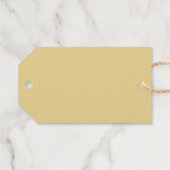 美しいハッピーバースデースクリプトフォント金ゴールド ギフトタグ (裏面 (横))