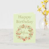 美しいハッピーバースデーママ写真内 カード (黄色い花)