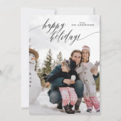 美しいハッピーホリデイズホリデーフォトカード シーズンカード (正面)