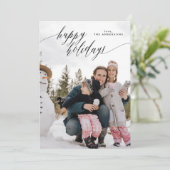 美しいハッピーホリデイズホリデーフォトカード シーズンカード (スタンド正面)