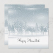 美しいハヌカの雪景色 自然が織りなすユダヤの風景 シーズンカード (正面/裏面)