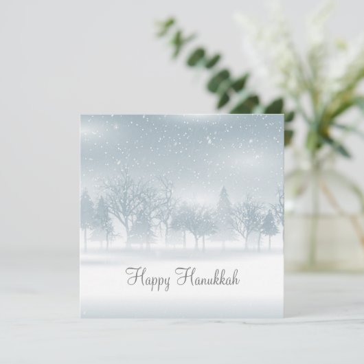 美しいハヌカの雪景色 自然が織りなすユダヤの風景 シーズンカード (スタンド正面)