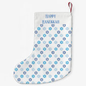 美しいハヌッカユダヤ人テーマスターオブデイビッド スモールクリスマスストッキング (裏面)
