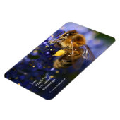 美しいハネビーの上のカリフォルニア薄紫 マグネット (左側)