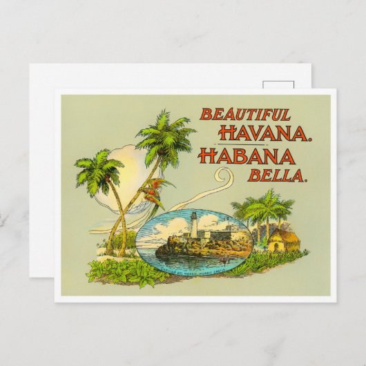 美しいハバナのヴィンテージ旅行はがき ポストカード (正面/裏面)