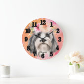 美しいハバナの犬 ラージ壁時計 (ホーム)