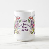 美しいハミングの鳥と花 コーヒーマグカップ (中央)