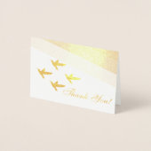 美しいハミングバードありがとう 箔カード (正面)