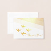 美しいハミングバードありがとう 箔カード (封筒付き正面)