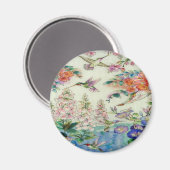 美しいハミングバードの花ステンドグラスアート マグネット (正面/裏面)