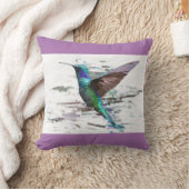 美しいハミングバードインザウィンド装飾用クッション クッション (ブランケット)