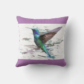 美しいハミングバードインザウィンド装飾用クッション クッション (裏面)