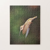 美しいハミングバードインフライトパズル ジグソーパズル (縦)