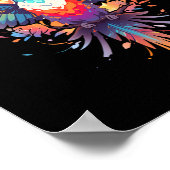 美しいハミングバードウォッチングアースデイNatu ポスター (角)