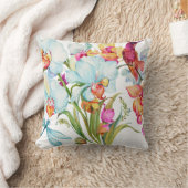 美しいハミングバードオーキッドフローラ装飾 クッション (ブランケット)