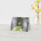 美しいハミングバードグリーティングカード カード (黄色い花)