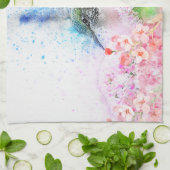 美しいハミングバードフローラキッチンタオル キッチンタオル (折り畳み)