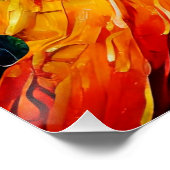 美しいハミングバード混合メディ絵画ア ポスター (コーナー)