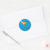 美しいハミングバード(Colibri) ラウンドシール (封筒)