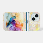 美しいハミングバード iPhone 15ケース (裏面横)