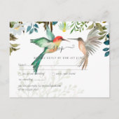 美しいハミングバ結婚ーズ ポストカード (正面)