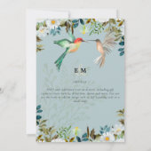 美しいハミングバ結婚ーズ 招待状 (裏面)