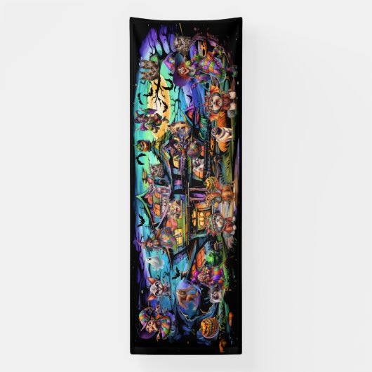 美しいハロウィン 横断幕 (縦)