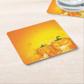 美しいハロウィーン/ホリデーコースターセット スクエアペーパーコースター (アングル)