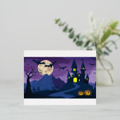 美しいハロウィーン 箔シーズンポストカード (立ち正面)