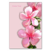 美しいハワイのハイビスカスのテーブルカード テーブルナンバー (正面)