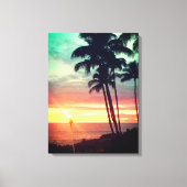 美しいハワイアンサンセットストレッチカンバスプリント キャンバスプリント (正面)
