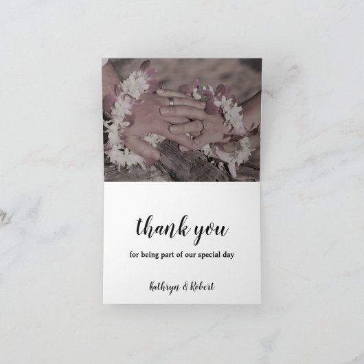 美しいハワイアンサンディビーチサンキューカード サンキューカード (内部)