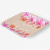 美しいハワイアンフラワーズブライダルシャワー ペーパープレート (傾斜あり)