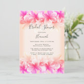 美しいハワイアンフラワーズブライダルシャワー 招待状 (スタンド正面)
