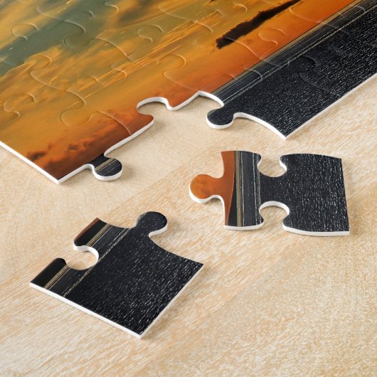 美しいハワイアン夕日 ジグソーパズル (側面)