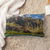 美しいハワイ山脈 ランバークッション (ブランケット)