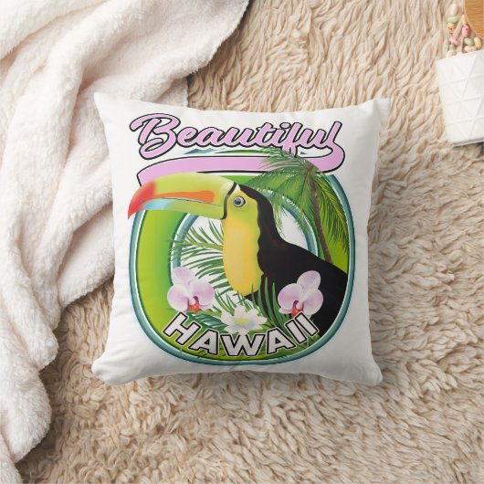 美しいハワイ旅行ロゴ クッション (ブランケット)