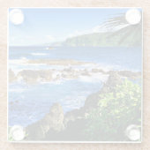 美しいハワイ ガラスコースター (裏面)