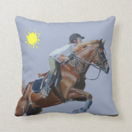 美しいハンタージャンパー馬アメリカのMoJo枕 クッション