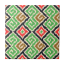 美しいハンドドランの部族のパターンのキッチングリーン