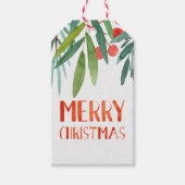 美しいハンドレターウォーターカラーベリー&ブランチ ギフトタグ (正面)