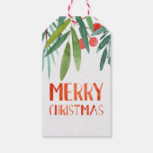 美しいハンドレターウォーターカラーベリー&ブランチ ギフトタグ (裏面)