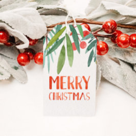 美しいハンドレターウォーターカラーベリー&ブランチ ギフトタグ