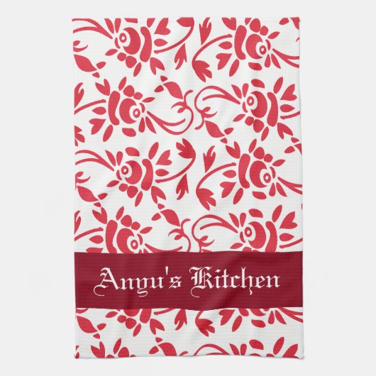 美しいハンパーソナライズされたガリーアート キッチンタオル (縦)