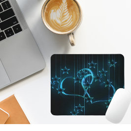 美しいハートとスターマウスパッド マウスパッド