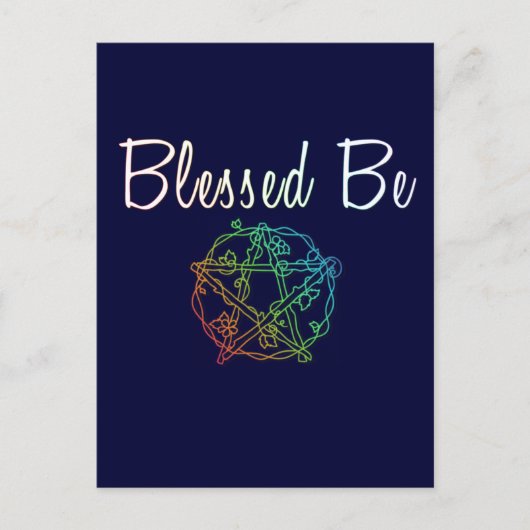 美しいハートのペンタクルに祝福を ポストカード (正面)