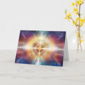 美しいハートの中心 カード (黄色い花)