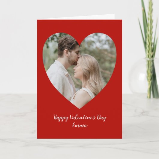 美しいハートの写真 バレンタインデーのカード カード (正面)