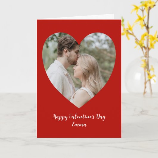 美しいハートの写真 バレンタインデーのカード カード (黄色い花)