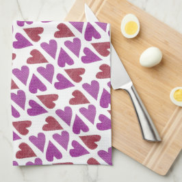 美しいハートの台所タオル キッチンタオル